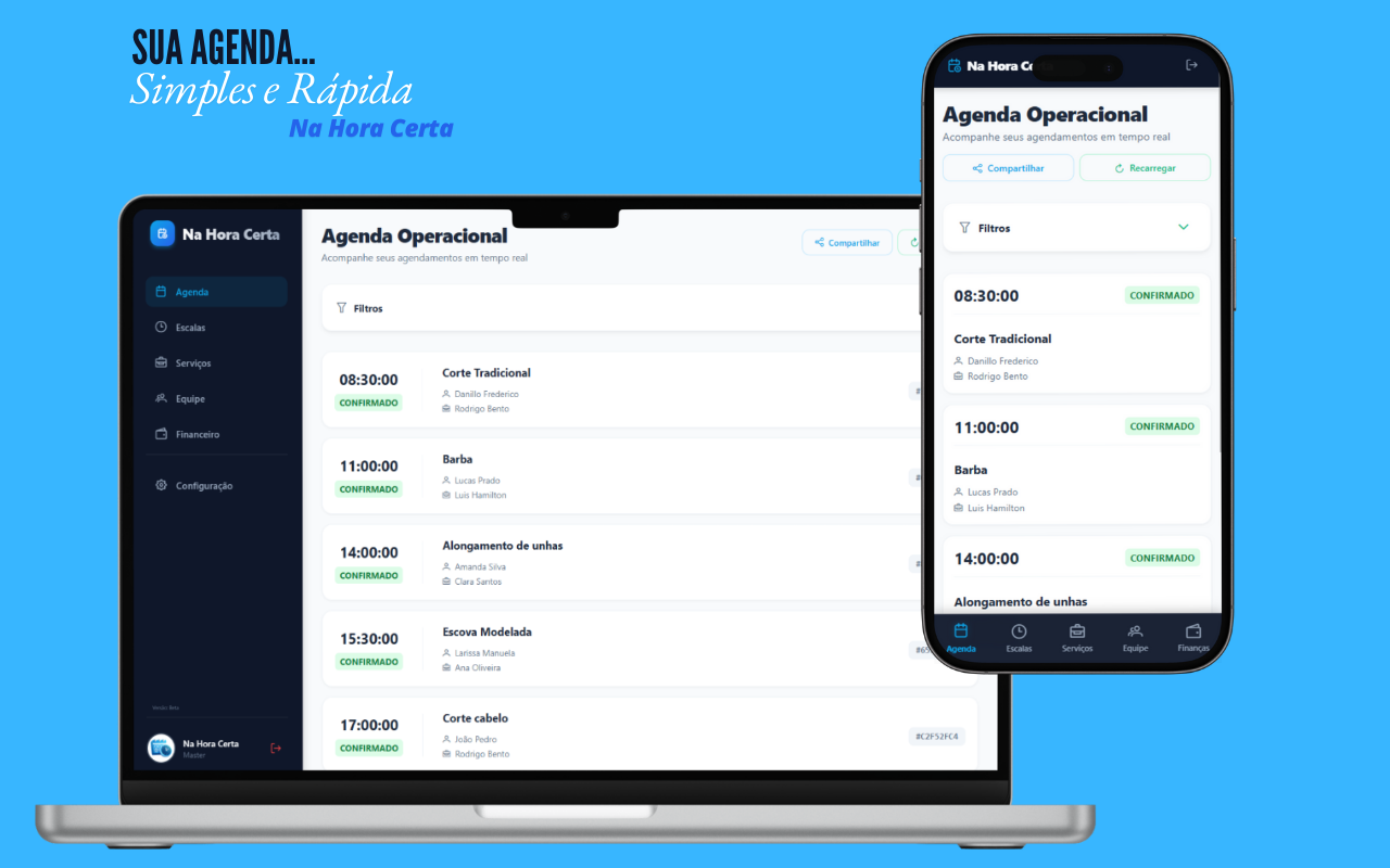 Na Hora Certa Dashboard