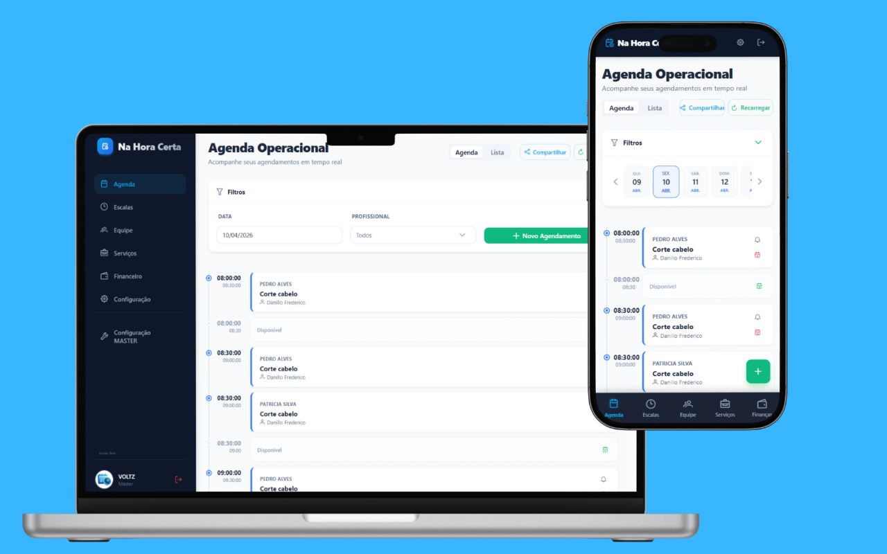 Na Hora Certa Dashboard
